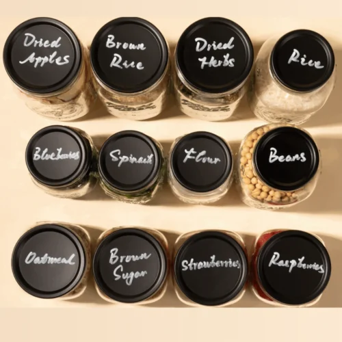 Chalkboard Top Mason Jar Lids (Wide - 12 set)